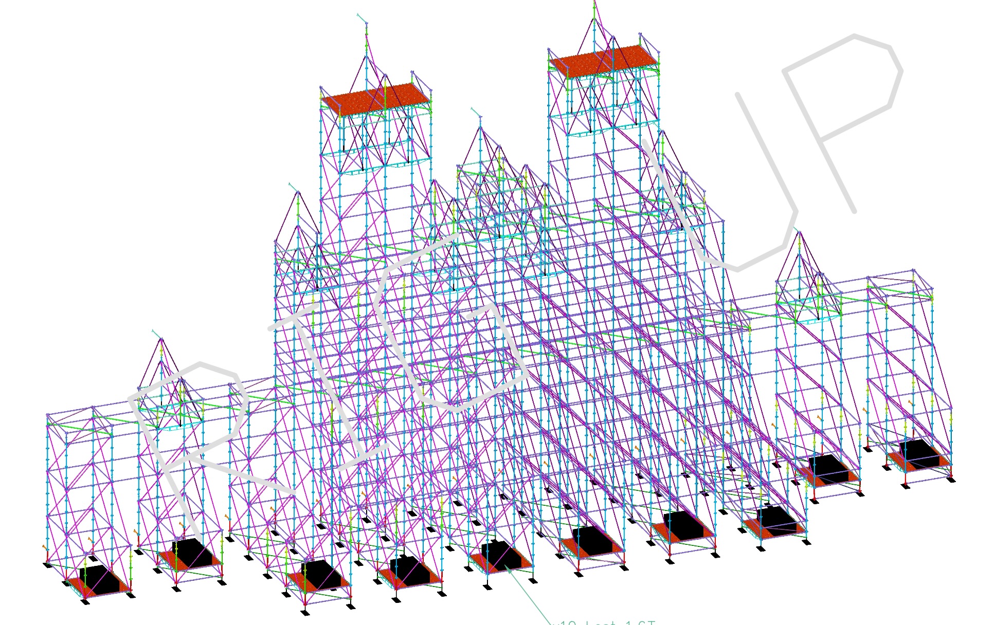 Échafaudage de façade scénique installé par Rig'Up